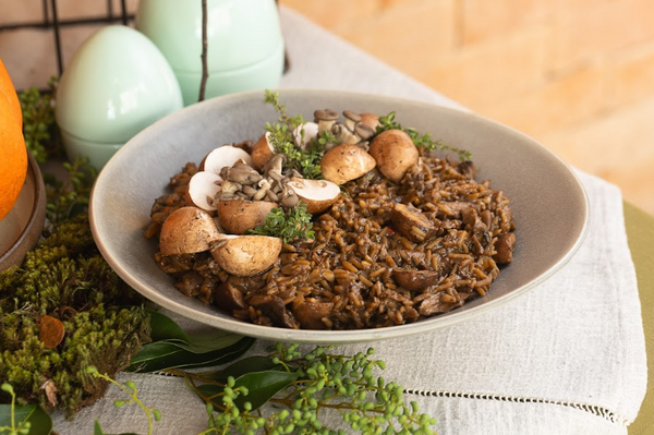 Arroz espanhol de cogumelos