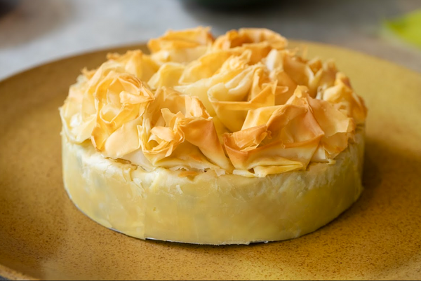 Torta folhada de alcachofras