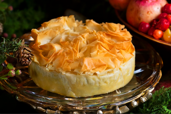 Torta folhada de alcachofras