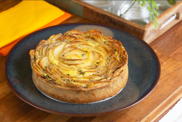 Torta de carne seca com batatas