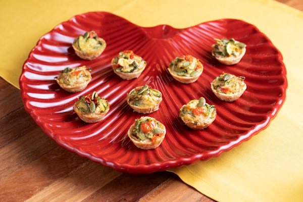 Tortinha de zucchini com parmesão