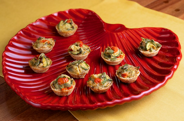 Tortinha de zucchini com parmesão