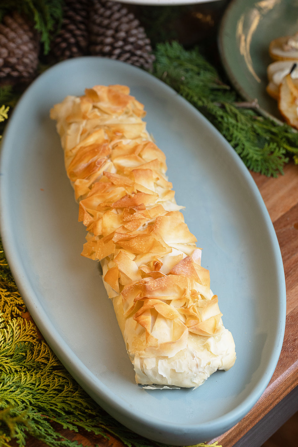 Strudel de palmito pupunha folhado