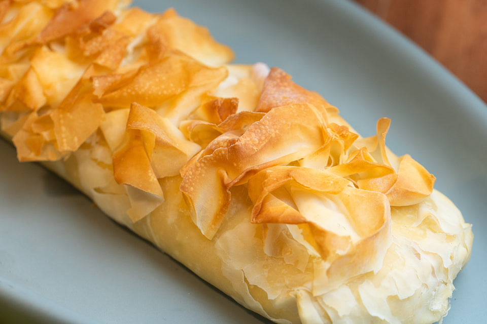 Strudel de palmito pupunha folhado