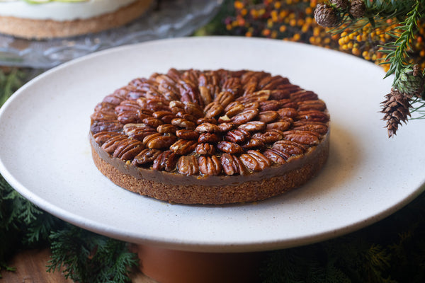Torta de noz pecan com caramelo salgado