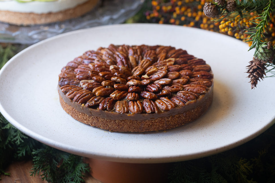 Torta de noz pecan com caramelo salgado