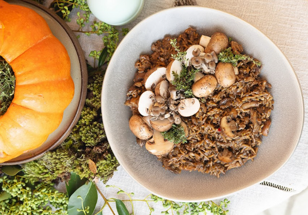 Arroz espanhol de cogumelos