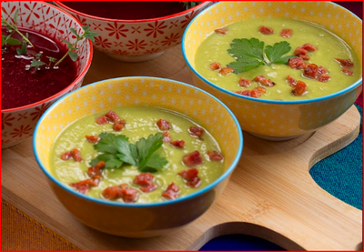 Caldo de ervilha com bacon