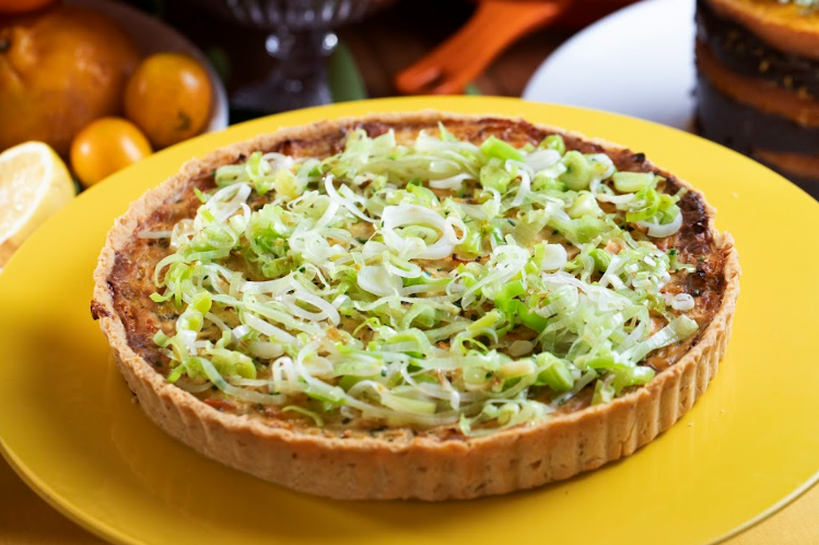Quiche de alho poró