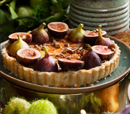 Crostata de figo turco e queijo meia cura