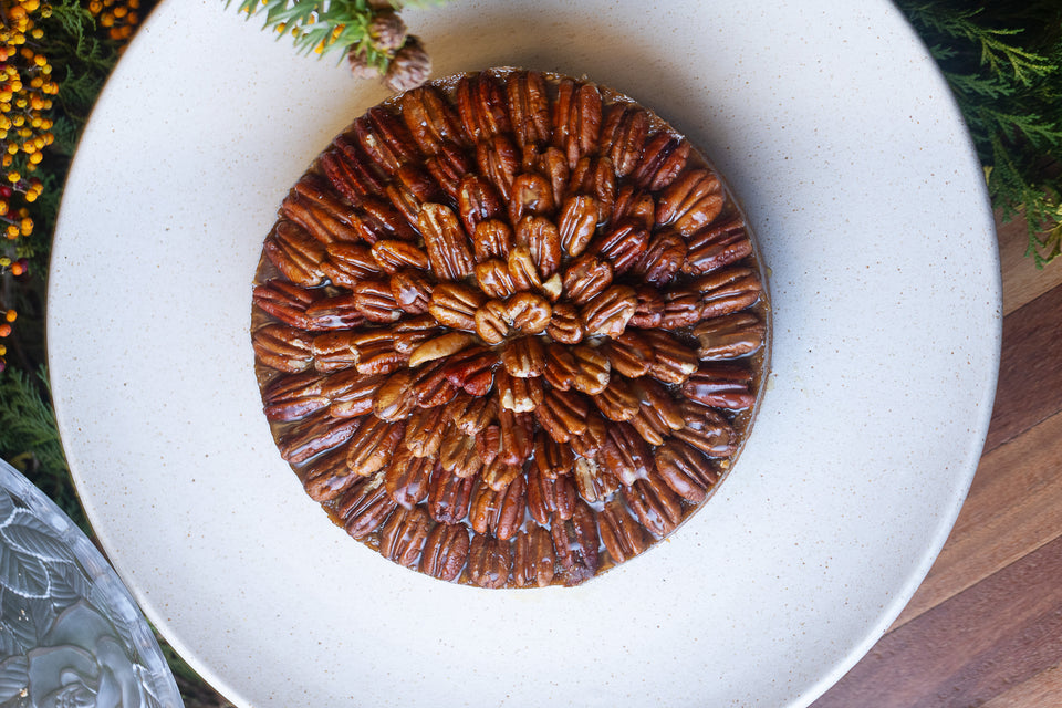 Torta de noz pecan com caramelo salgado