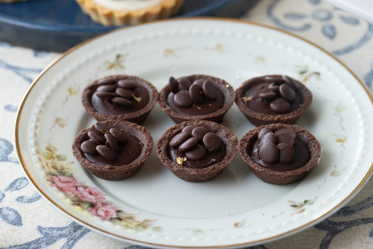 Tortinhas de chocolate com ganache
