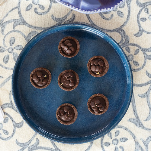 Tortinhas de chocolate com ganache