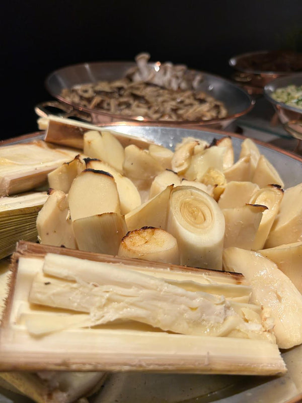 Palmito pupunha assado com flor de sal e azeite