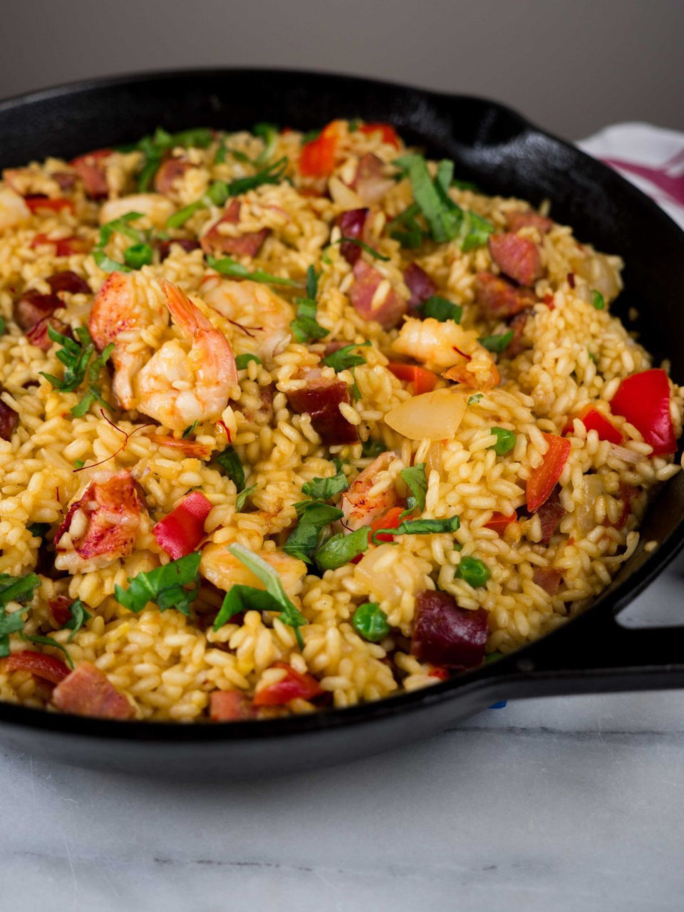 Paella de frutos do mar