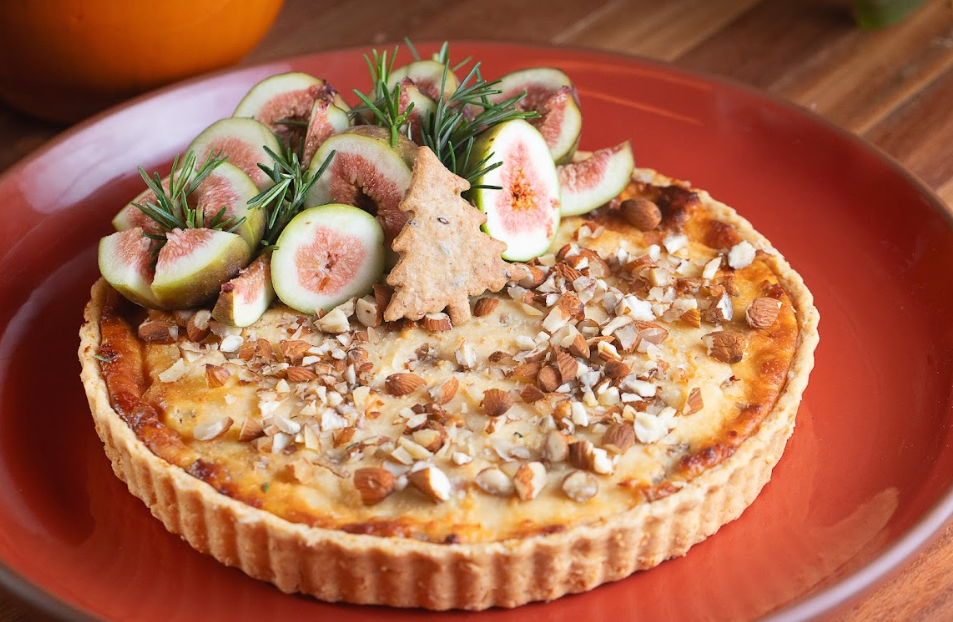 Crostata de figo turco com queijo da canastra