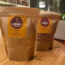 kit granola e farofa com amêndoas