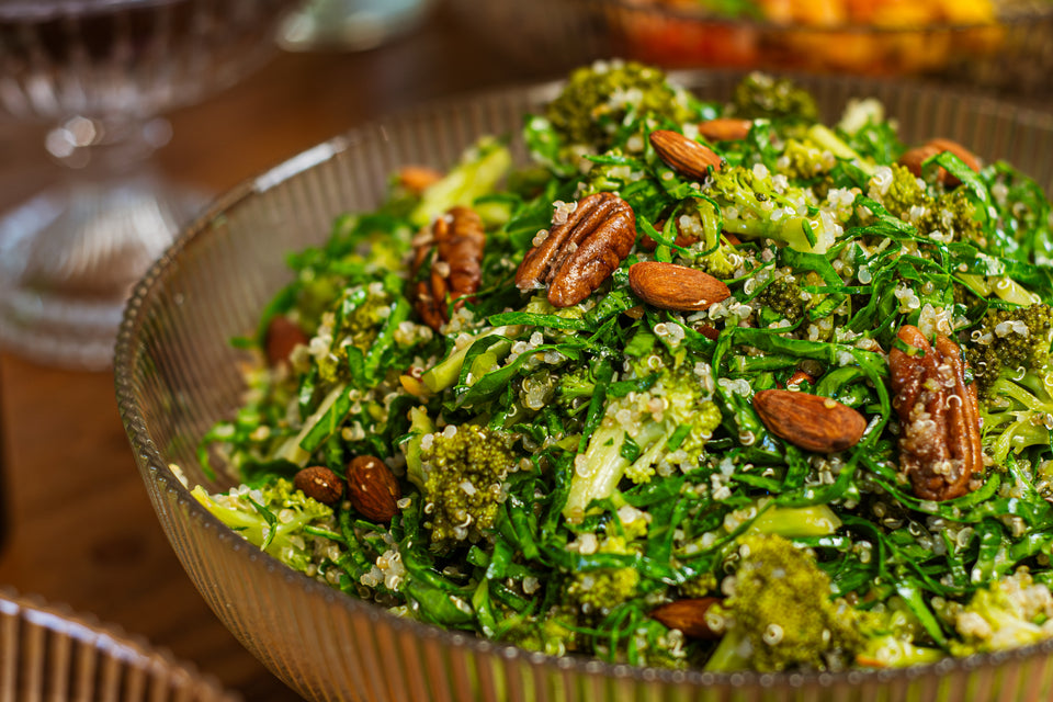 Salada de quinoa e couve