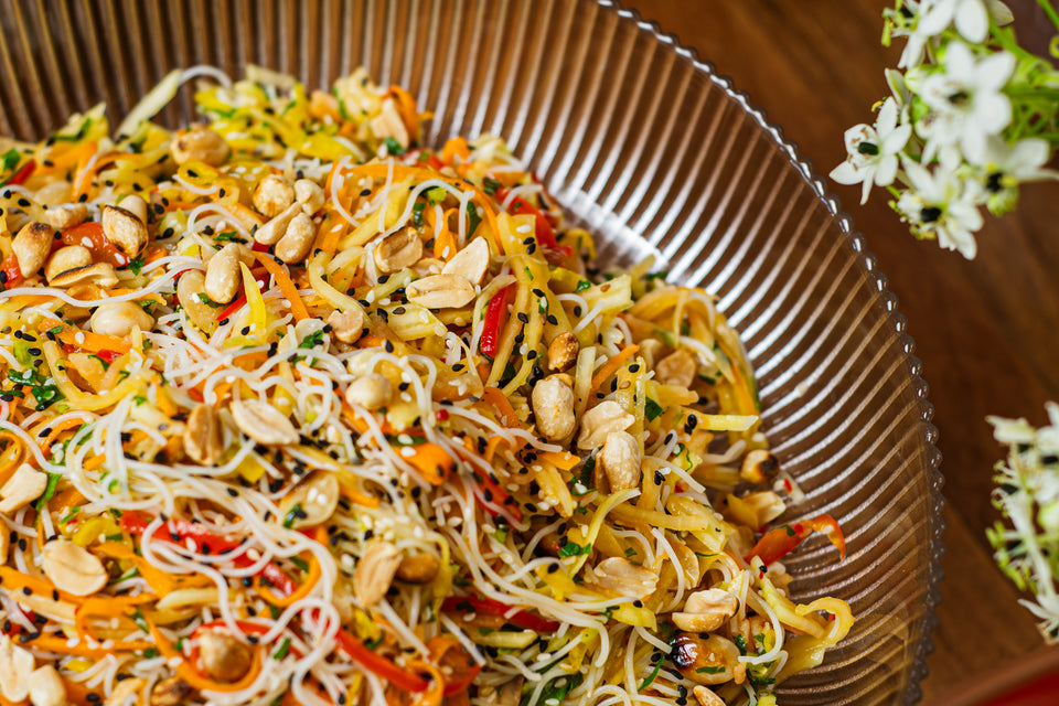 Salada thai de mamão verde