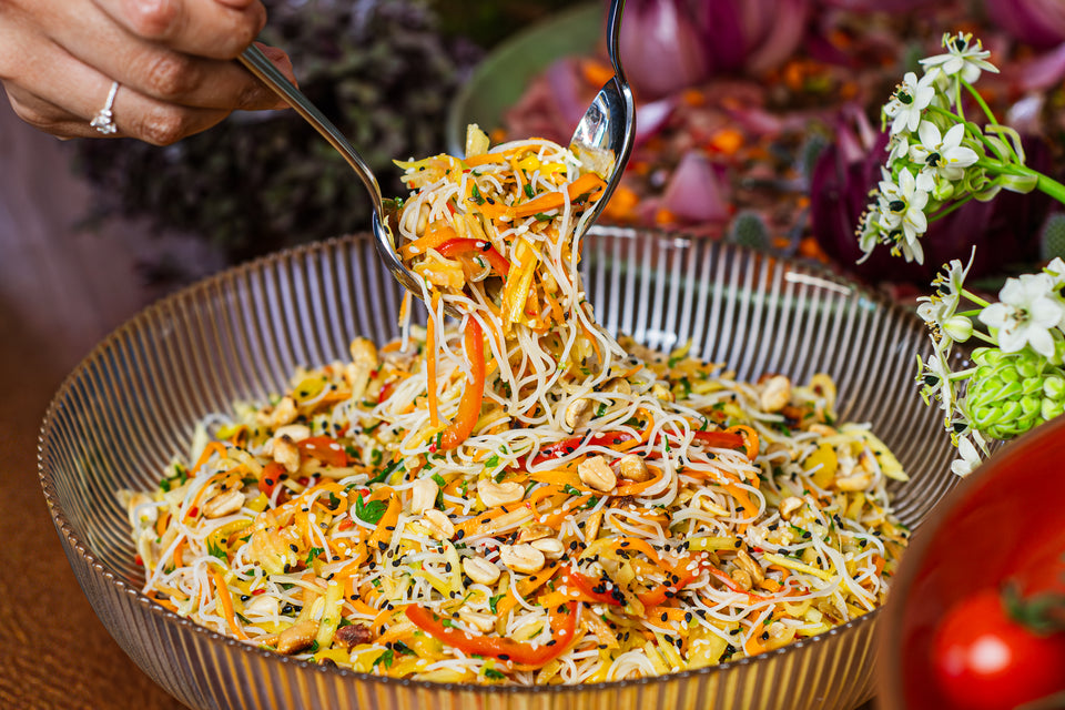 Salada thai de mamão verde