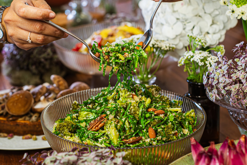 Salada de quinoa e couve