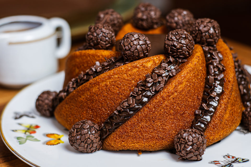 Bolo de cenoura com brigadeiro