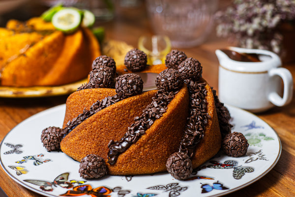Bolo de cenoura com brigadeiro