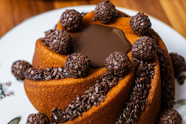 Bolo de cenoura com brigadeiro