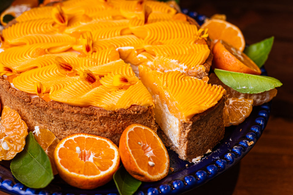 Crostata de Iogurte com Ganache de Tangerina