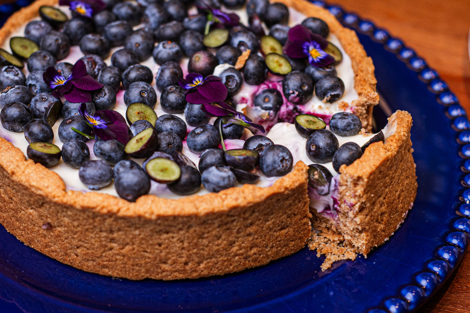Crostata de Limão e Blueberry