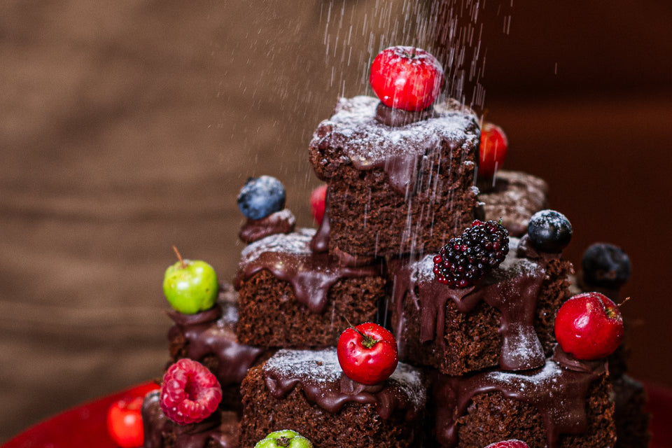 Árvore natalina de brownie