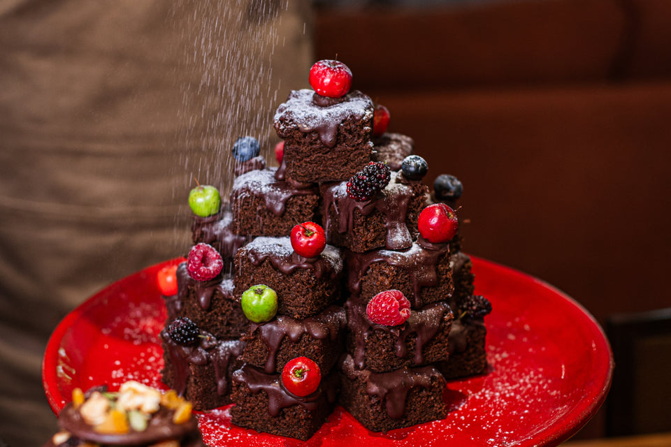 Árvore natalina de brownie