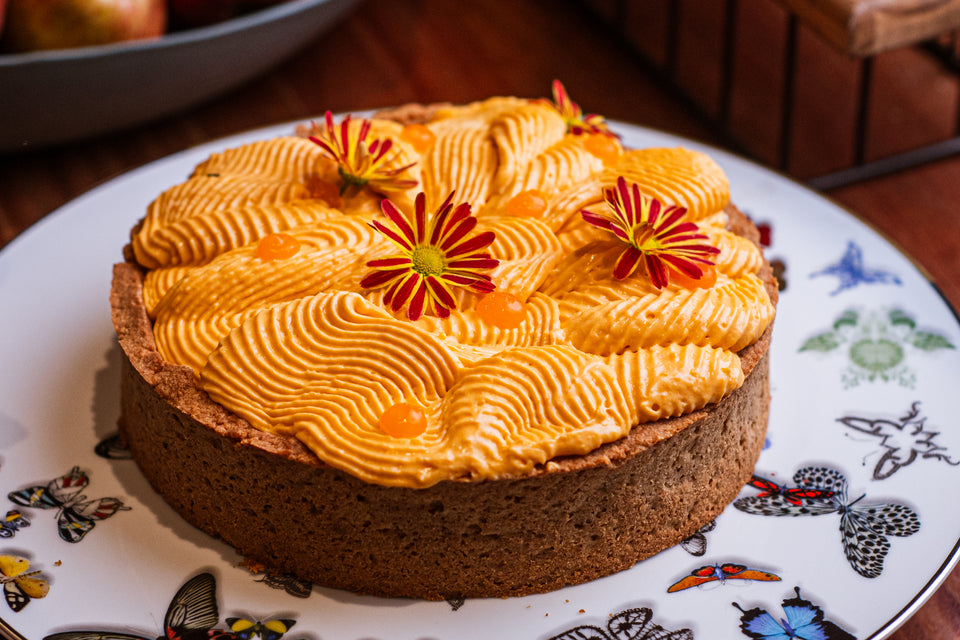 Crostata de Iogurte com Ganache de Tangerina