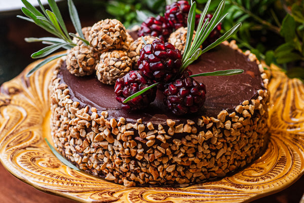 Torta arca de Noé com creme de avelãs, castanha de cajú e chocolate