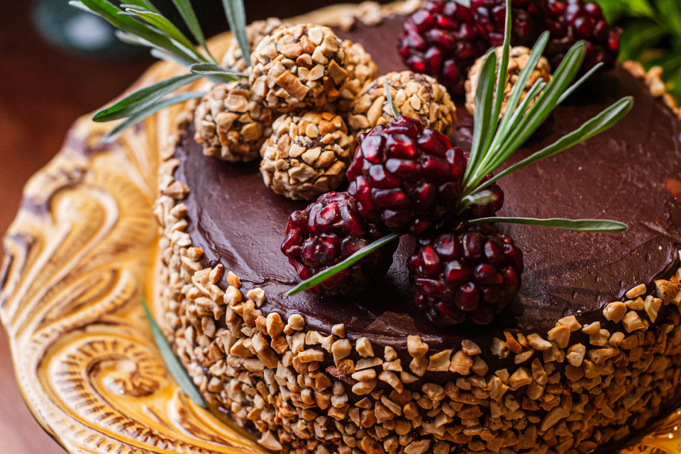 Torta arca de Noé com creme de avelãs, castanha de cajú e chocolate