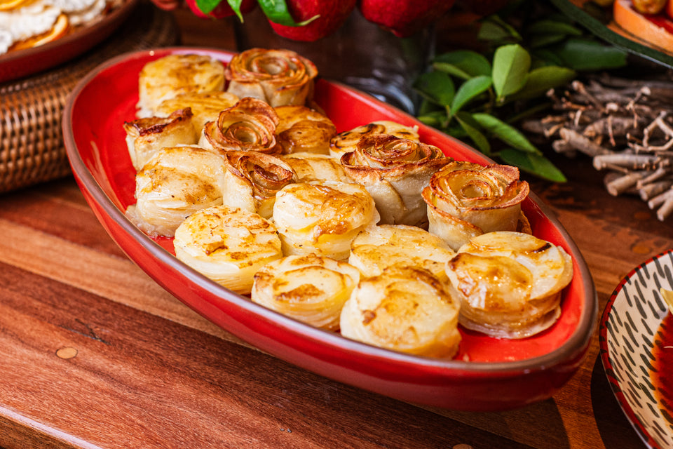 Galetine de batatas com rosas