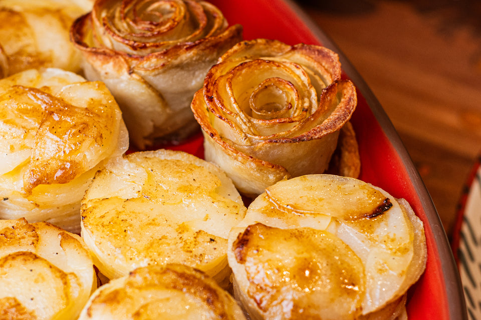 Galetine de batatas com rosas