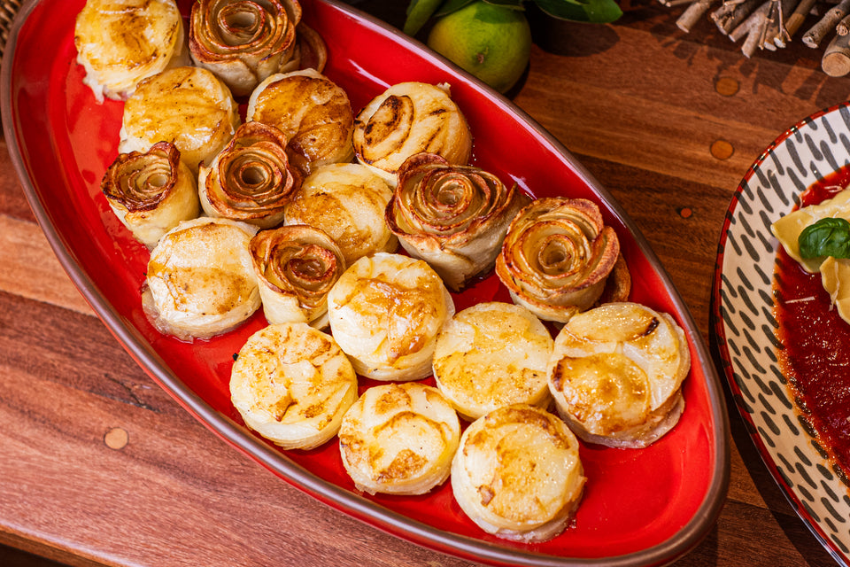 Galetine de batatas com rosas