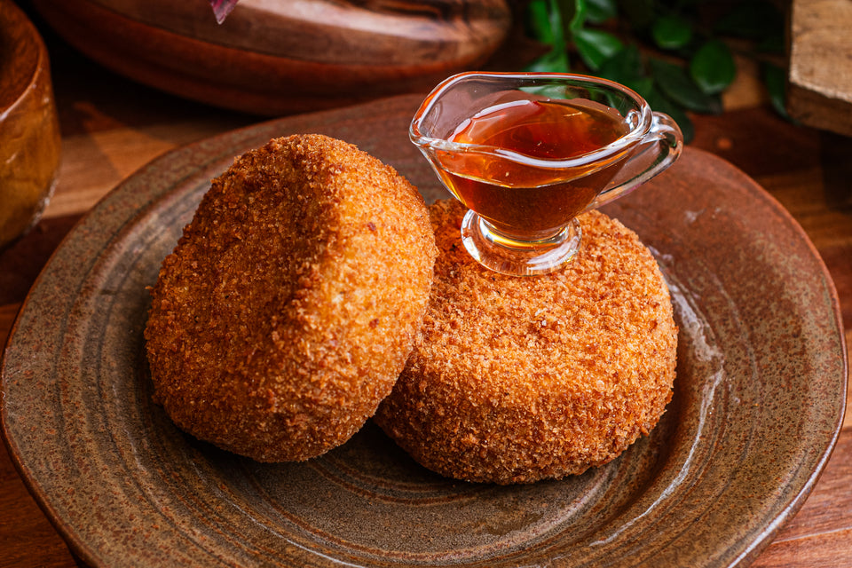 Queijo camembert crocante com mel