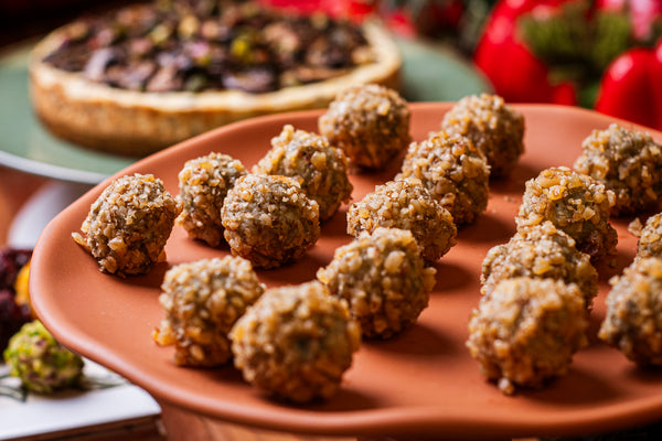 Bombom de uva com gorgonzola e nozes