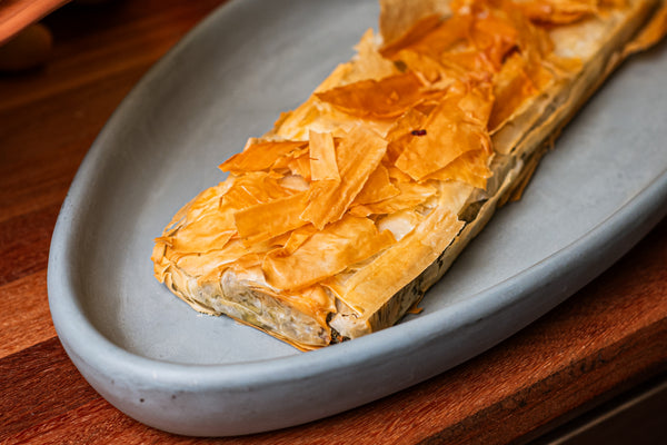 Sfoglia de cabra com espinafre