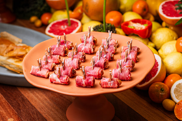 Rolinho de presunto parma, cream cheese e figo seco