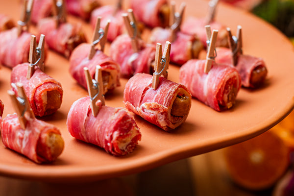 Rolinho de presunto parma, cream cheese e figo seco