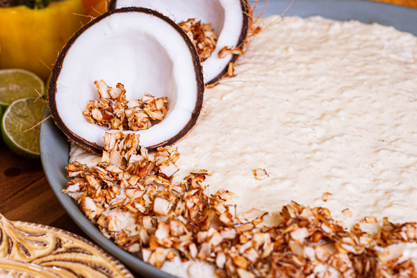 Cuscuz de tapioca cremoso com coco caramelo