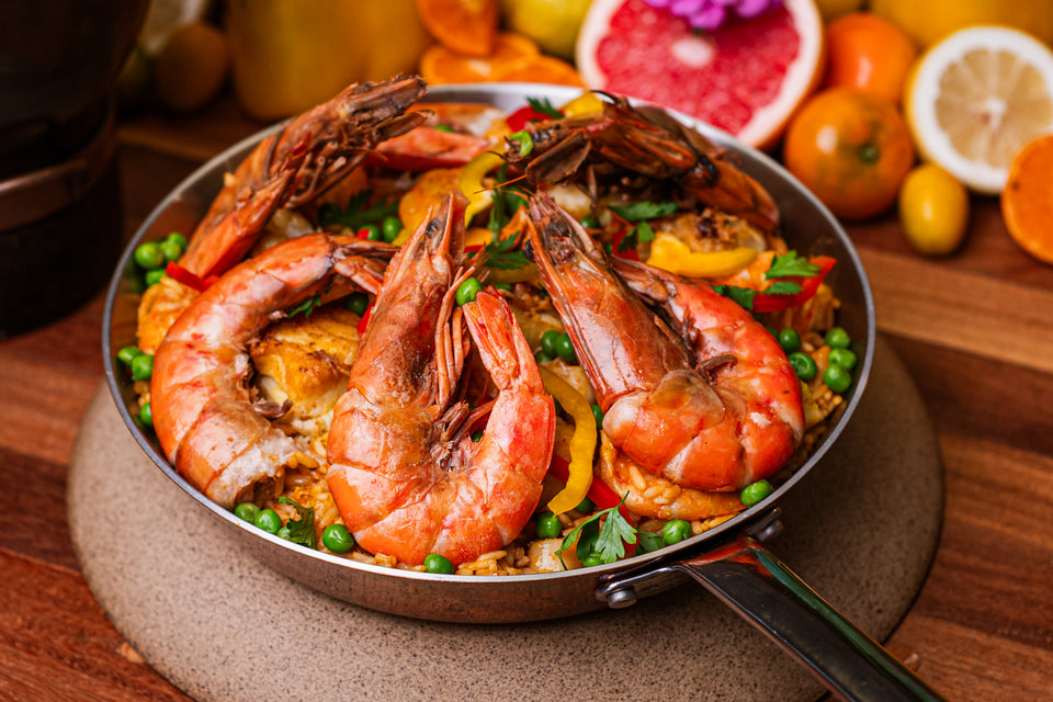 Paella de frutos do mar