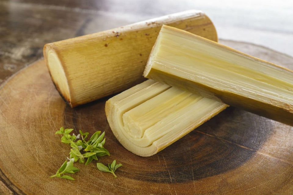 Palmito pupunha assado com flor de sal e azeite