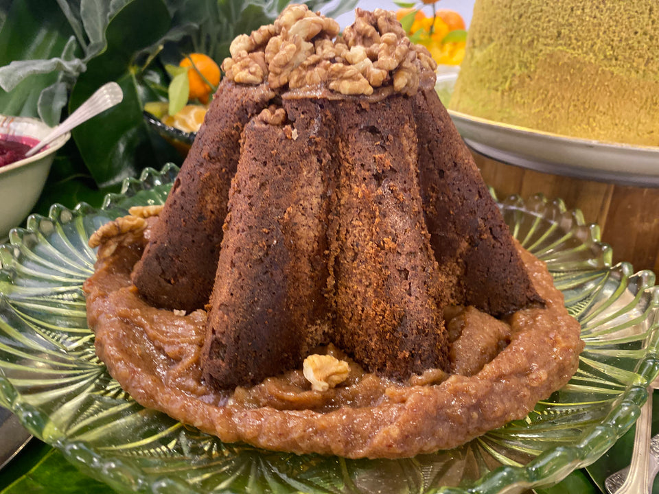 Bolo de tâmaras e nozes