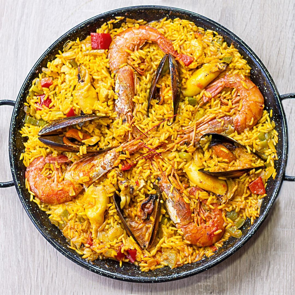 Paella de frutos do mar